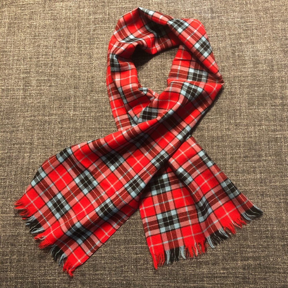 100% wool Dress Red MacTavish tartan scarf.
